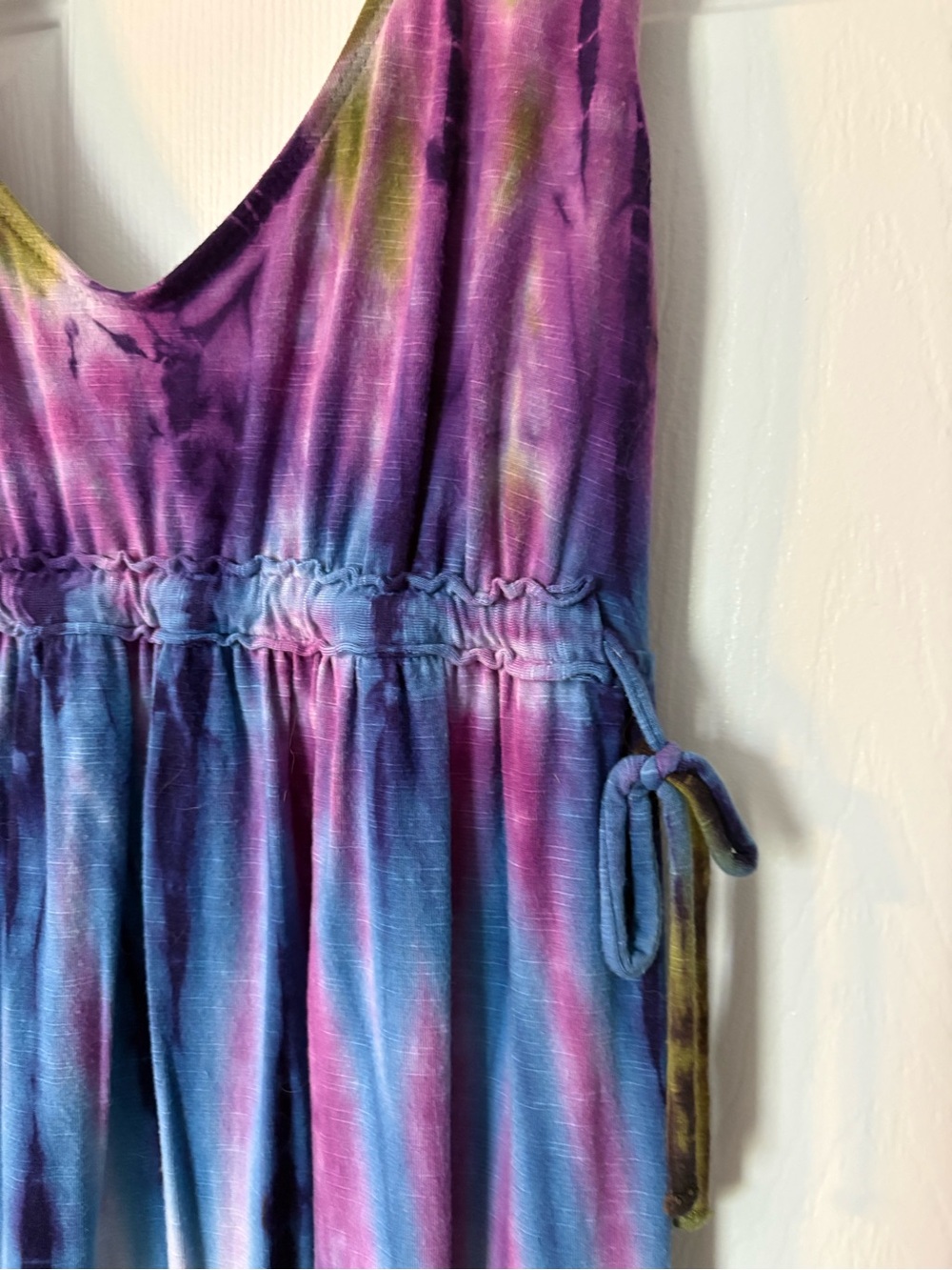 Lucky Brand Tie-Dye Maxi Dress in Purple, Blue & Olive - Picture 2 of 6